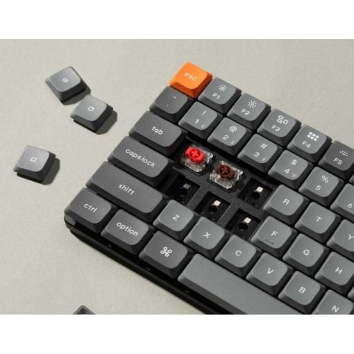 Εικόνα της Πληκτρολόγιο Keychron K3 Max QMK/VIA 75% Wireless RGB Red Switches (US) K3M-H1