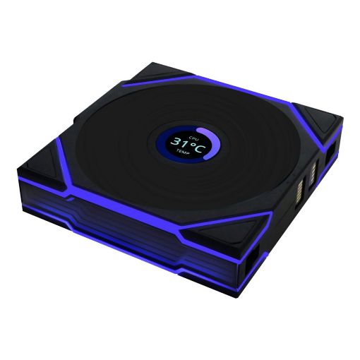 Εικόνα της Case Fan Lian Li UniFan TL Wireless LCD 120 Black (3-pack with Controller) G99.12TLLCD1W3B.00
