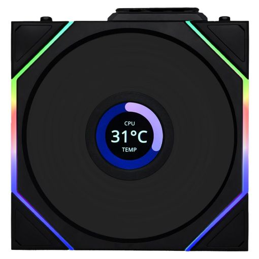 Εικόνα της Case Fan Lian Li UniFan TL Wireless LCD 120 Black (3-pack with Controller) G99.12TLLCD1W3B.00