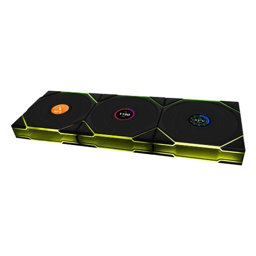 Εικόνα της Case Fan Lian Li UniFan TL Wireless LCD 120 Black (3-pack with Controller) G99.12TLLCD1W3B.00