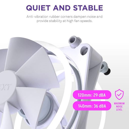 Εικόνα της Case Fan NZXT F120 RGB Duo 120mm & Controller (3-Pack) White RF-D12TF-W1