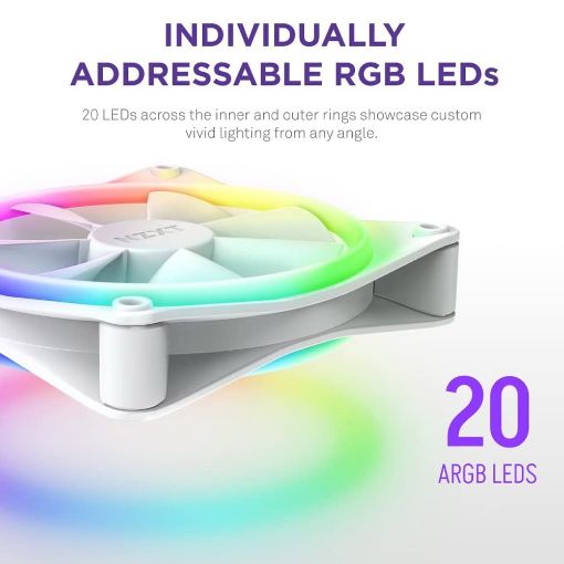 Εικόνα της Case Fan NZXT F120 RGB Duo 120mm White RF-D12SF-W1