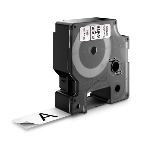 Εικόνα της Ταινία Ετικετογράφου Dymo D1 16960 Permanent Polyestertape 19mm x 5,5m Black on White S0718070
