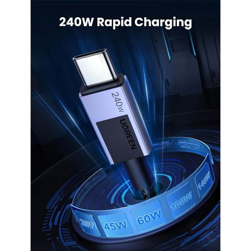 Εικόνα της Καλώδιο Ugreen L513 USB-C to USB-C 240W 2m Space Gray 45068