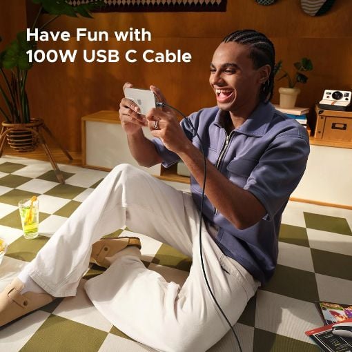 Εικόνα της Καλώδιο Ugreen L509 USB-C to USB-C 100W 2m Black/Gray 35512