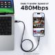 Εικόνα της Καλώδιο Ugreen L509 USB-C to USB-C 100W 2m Black/Gray 35512