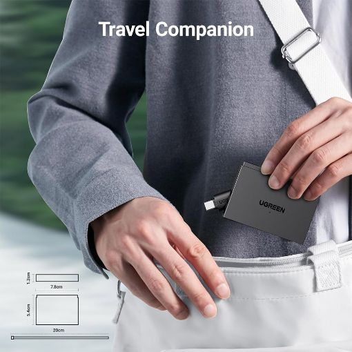 Εικόνα της Docking Station Ugreen CM812 4in1 Card Reader USB-C/USB-A Gray 45167