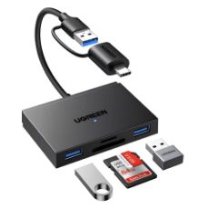 Εικόνα της Docking Station Ugreen CM812 4in1 Card Reader USB-C/USB-A Gray 45167