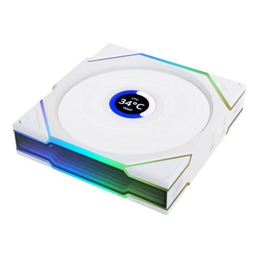 Εικόνα της Case Fan Lian Li UniFan TL Wireless LCD 120 White (3-pack with Controller) G99.12TLLCD1W3W.00