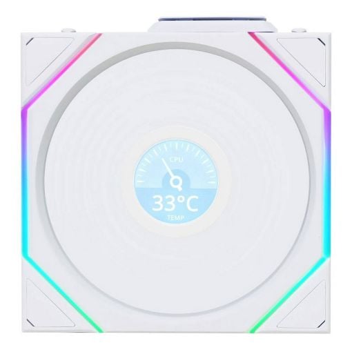 Εικόνα της Case Fan Lian Li UniFan TL Wireless LCD 120 White (3-pack with Controller) G99.12TLLCD1W3W.00