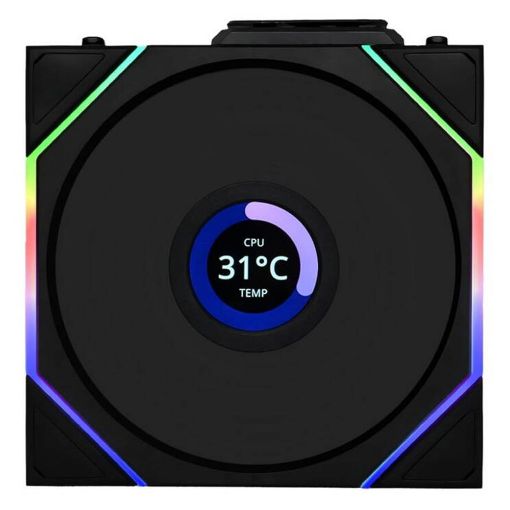 Εικόνα της Case Fan Lian Li UniFan TL Wireless LCD 120 Reverse Black (3-pack with Controller) G99.12RTLLCD1W3B.00