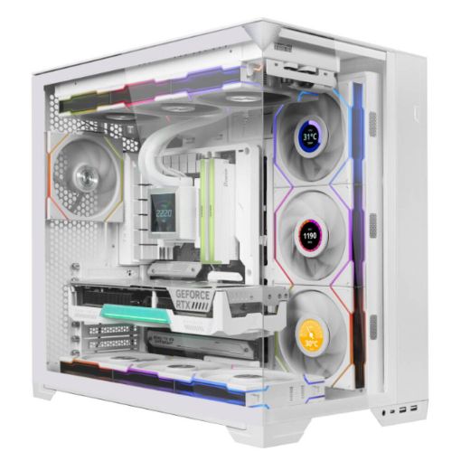 Εικόνα της Case Fan Lian Li UniFan TL Wireless LCD 120 Reverse White (3-pack with Controller) G99.12RTLLCD1W3W.00