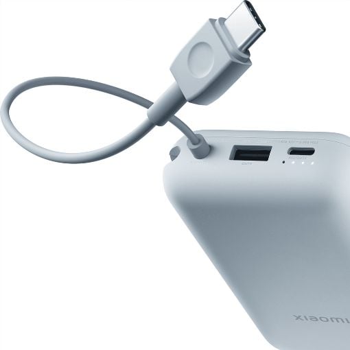 Εικόνα της Xiaomi Power Bank 10000mAh 22.5W με Ενσωματωμένο Καλώδιο Ice Blue BHR9073GL