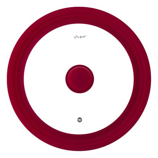 Εικόνα της Καπάκι για Κατσαρόλα Lamart Cover Γυαλινο με Σιλικόνη 20-24cm Κόκκινο LT7081
