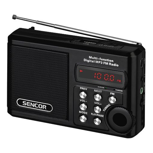 Εικόνα της Φορητό Ραδιόφωνο Sencor 2W Black SRD 215 B