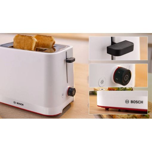 Εικόνα της Φρυγανιέρα Bosch 2 Θέσεων 950W White TAT3M121