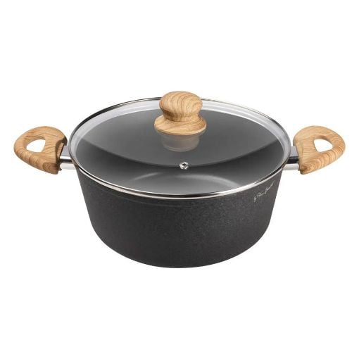 Εικόνα της Κατσαρόλα Lamart Natur 24cm 3,9lt Μαύρο LT1247