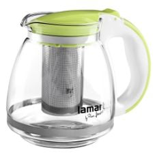 Εικόνα της Τσαγιέρα Γυάλινη Lamart Verre με Φίλτρο 1,5lt Διάφανο/Πράσινο LT7028