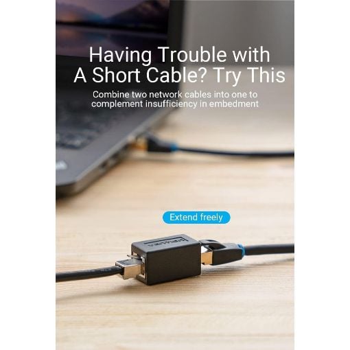 Εικόνα της Vention Shielded Inline Coupler CAT.6 White IPVW0
