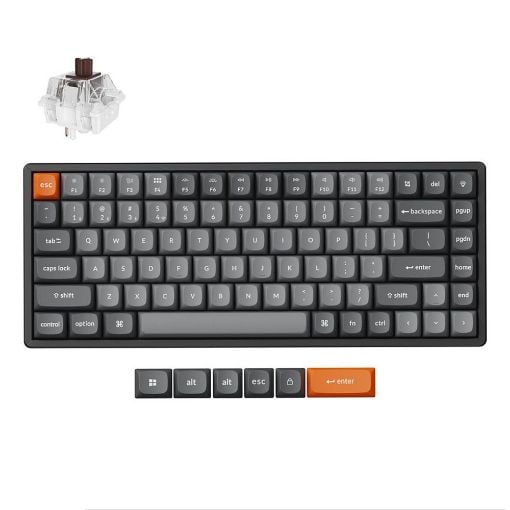 Εικόνα της Πληκτρολόγιο Keychron K2 Max QMK 75% Wireless RGB Aluminum Hot-Swappable Brown Switches (US) K2M-J3