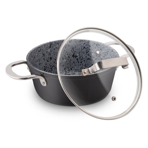 Εικόνα της Κατσαρόλα Lamart Granit 18cm 1,6lt Βlack LT1252