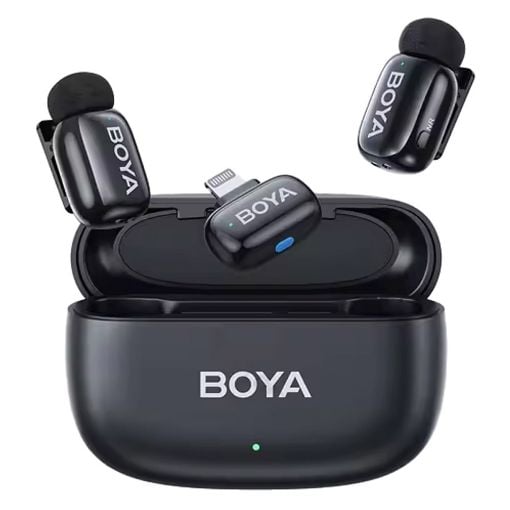 Εικόνα της Boya Mini Lightning 2mics & Charging Box Black