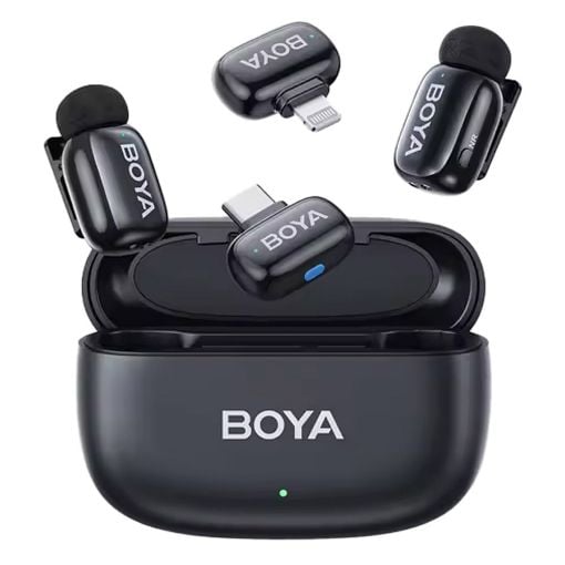 Εικόνα της Boya Mini USB-C & Lightning 2mics & Charging Box Black