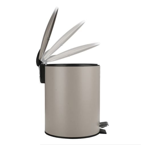 Εικόνα της Καλαθάκι Μπάνιου Estia Classic Μεταλλικό Soft Close 5lt Matte Taupe 02-5580