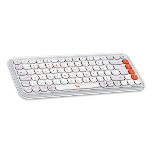 Εικόνα της Πληκτρολόγιο Logitech Pop Icon Keys Bluetooth Off White/Orange 920-013072