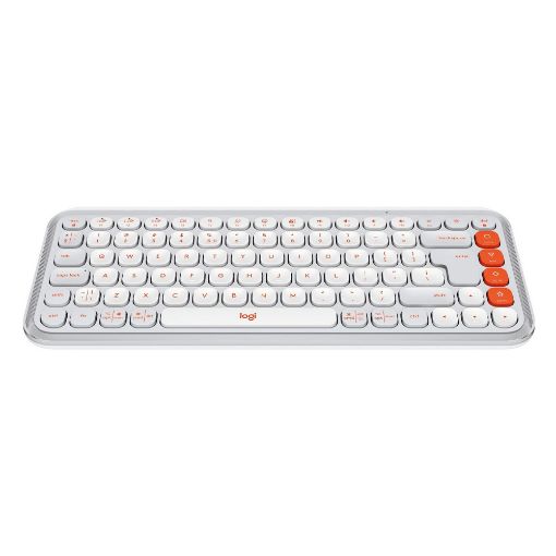 Εικόνα της Πληκτρολόγιο Logitech Pop Icon Keys Bluetooth Off White/Orange 920-013072