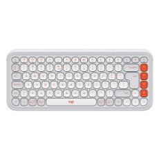 Εικόνα της Πληκτρολόγιο Logitech Pop Icon Keys Bluetooth Off White/Orange 920-013072