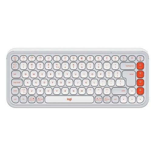 Εικόνα της Πληκτρολόγιο Logitech Pop Icon Keys Bluetooth Off White/Orange 920-013072