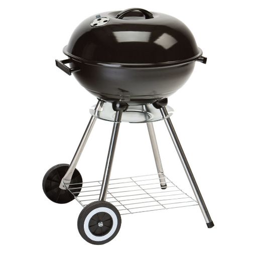 Εικόνα της Ψησταριά Κάρβουνου Estia Terra BBQ με Καπάκι & Ρόδες 44cm Black 05-18771