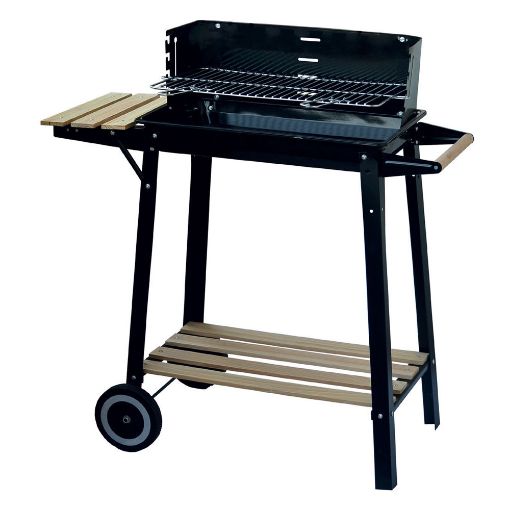 Εικόνα της Ψησταριά Κάρβουνου Estia Twin BBQ με Ρόδες Black 05-23317