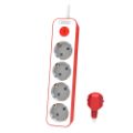 Εικόνα της Πολύπριζο Philips 4 Θέσεων 1.5m Kόκκινο CHP2145R/GRS
