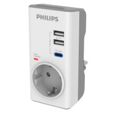 Εικόνα της Μονόπριζο Ασφαλείας Philips USB-C/USB-A Λευκό CHP8010W/GRS
