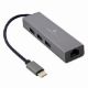 Εικόνα της Adapter Cablexpert USB-C Gigabit Network with 3-Port USB Hub Grey A-CMU3-LAN-01