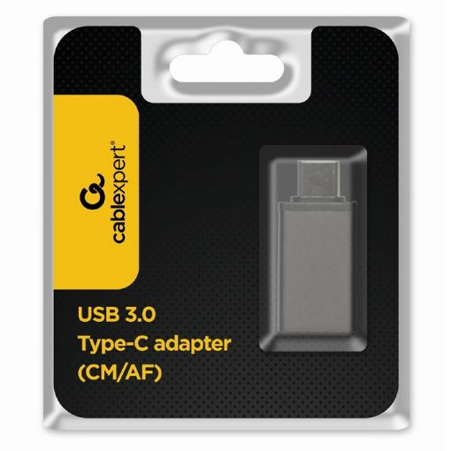 Εικόνα της Adapter Cablexpert USB-C Male to USB-A Female Black A-USB3-CMAF-01