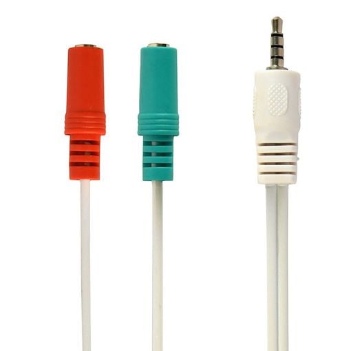 Εικόνα της Καλώδιο Cablexpert Audio 3.5mm Male to Double Audio + Microphone 3.5mm Female 0.2m CCA-417