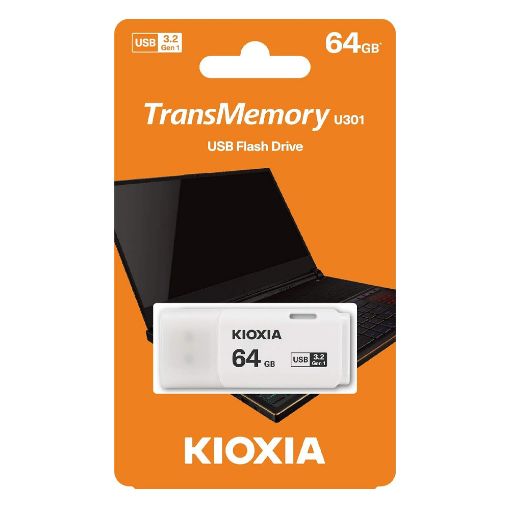 Εικόνα της Kioxia TransMemory U301 USB Flash Drive 64GB White LU301W064GG4