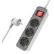 Εικόνα της Πολύπριζο Powertech PT-1055 3 Θέσεων 1.4m White