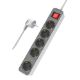 Εικόνα της Πολύπριζο Powertech PT-1057 5 Θέσεων 1.4m White
