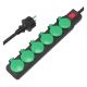 Εικόνα της Πολύπριζο Powertech PT-1071 6 Θέσεων 1.5m Black