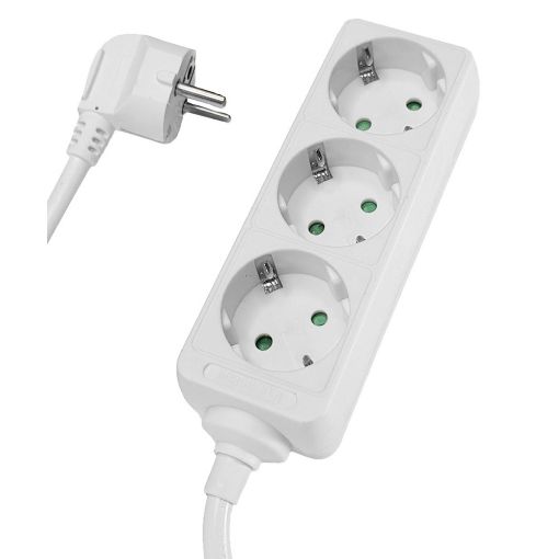Εικόνα της Πολύπριζο Powertech PT-868 3 Θέσεων 1.5m White