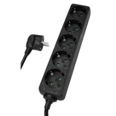 Εικόνα της Πολύπριζο Powertech PT-872 5 Θέσεων 3m Black