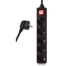 Εικόνα της Πολύπριζο Powertech PT-877 5 Θέσεων 3m Black