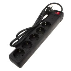 Εικόνα της Πολύπριζο Ασφαλείας Powertech PT-881 5 Θέσεων 1.5m Black