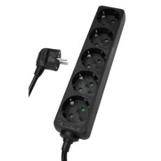 Εικόνα της Πολύπριζο Powertech PT-870 5 Θέσεων 1.5m Black