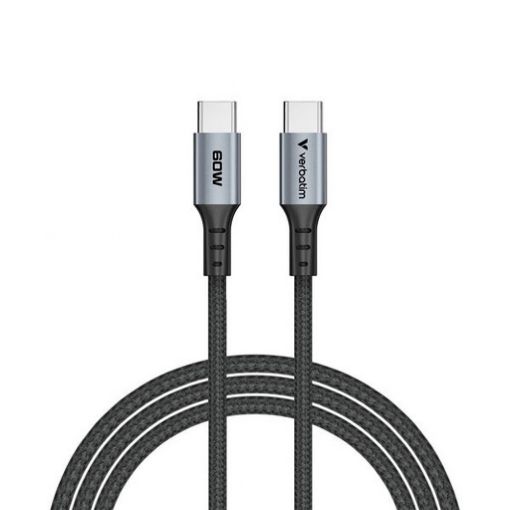 Εικόνα της Καλώδιο Verbatim Sync & Charge USB-C to USB-C 60W 1.2m Black 31845