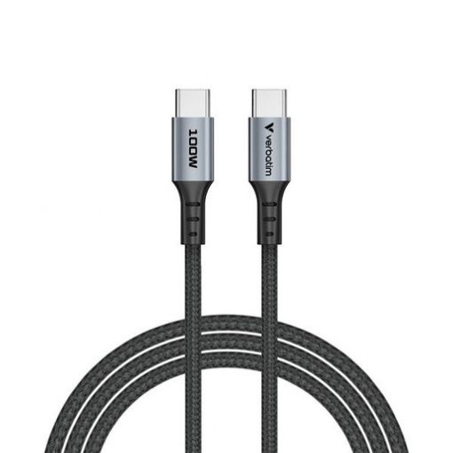 Εικόνα της Καλώδιο Verbatim Sync & Charge USB-C to USB-C 100W 1.2m Black 31846